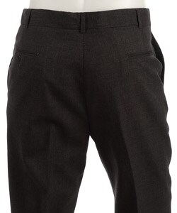 Pierre Cardin Expander Charcoal Grey Plain Trousers