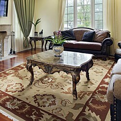 Hand-woven Santa Fe Collection Wool Rug (7' x 9')