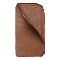 Royce Leather Zippered Travel Document Pouch