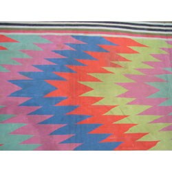 Afghan Kilim Hand-knotted Striped Rug (12' x 19')