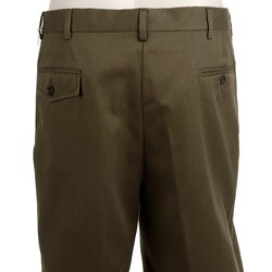Palm Beach Men's Olive Cotton Twill Slacks