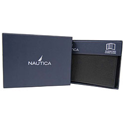 Nautica Men's Leather Gusseted Card Case Wallet