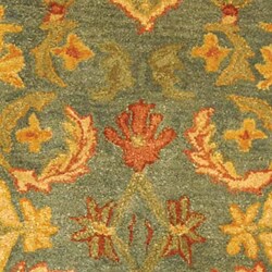 Handmade Legacy Light Blue Wool Runner (2'3 x 12')