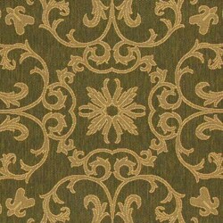 Indoor/ Outdoor Sunny Olive/ Natural Rug (6'7 x 9'6)