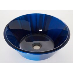 DeNovo Blue Prism Tapered Glass Vessel Sink Set