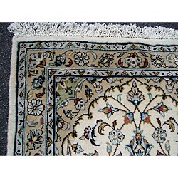 Persian Kashan Ivory/ Beige Rug (2'8 x 10')