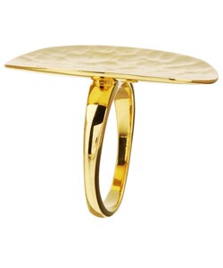 Caribe Gold 14k Gold over Sterling Silver Hammered Ring