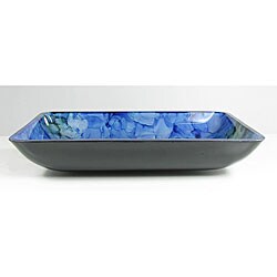 DeNovo Water Lilllies Rectangular Glass Vessel Sink