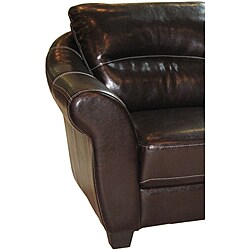 Dark Chocolate Brown Sofa and Loveseat Set