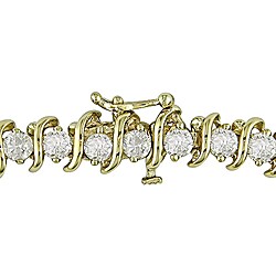 10k Yellow Gold 6ct TDW Diamond Tennis Bracelet (G-H-I, I2-I3)