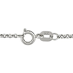 14k White Gold 1/10ct TDW Diamond Flower Necklace (H-J, I1-I2)