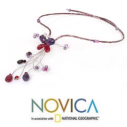 Amethyst 'Butterfly Grace' Choker (Thailand)
