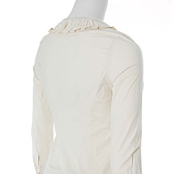 Everyday Women's Junior's Long-sleeve Ruffle-front Blouse