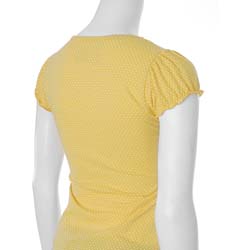 Self Esteem Women's Dot Print Cap Sleeve Shirt