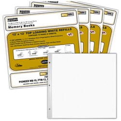 Black Leatherette 12x12 Memory Book Binder with 40 Bonus Pages