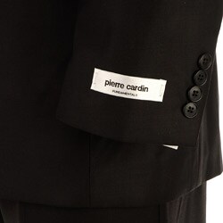 Pierre Cardin Men's Black Wool 2-button Suit