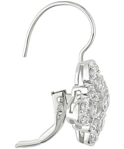 14-Kt White Gold 1/4-ct Diamond Pave Earrings