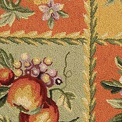 Hand-hooked Primavera Multicolor Wool Rug (6' x 9')