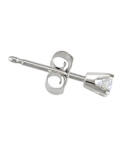 14k White Gold Single 1/10ct Diamond Stud Earring