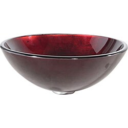 Kraus 14-inch Irruption Red Glass Vessel Sink