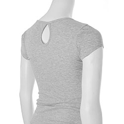 Energie Junior's Cap-sleeve Glitter Keyhole Top