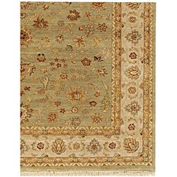 Hand-knotted Vidisha Green Wool Rug (8' x 10')