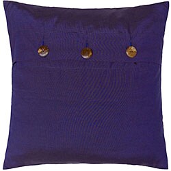 Cobalt Blue and Black Thai Silk Cushion Cover