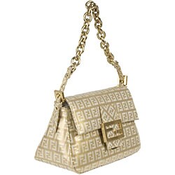 Fendi Mamma Mini Gold Zucchino Baguette