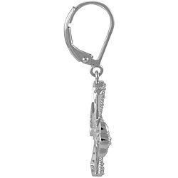 Maddy Emerson Silver 1/5ct TDW Diamond Cross Earrings