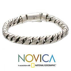 Sterling Silver 'Strength' Bracelet (Indonesia)