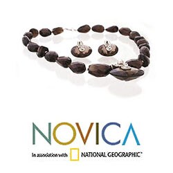 Silver and Quartz 'Enigma' Jewelry Set (India)