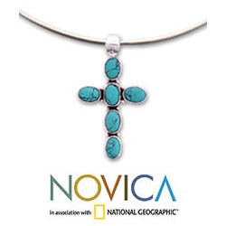 'Sky Blue Cross' Choker (India)