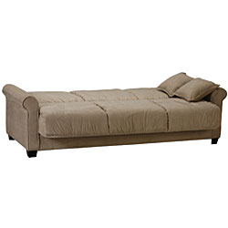 Lee Khaki Microfiber Futon Sofa Bed