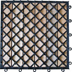 Eucalyptus 5-slat Grooved Deck Tiles (Set of 10)