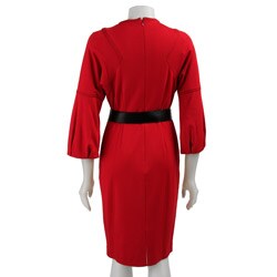 Ellen Tracy Women's 3/4-length Sleeve Ponte Dress