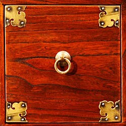 Handmade Brass Trim Storage Cabinet/ Dresser
