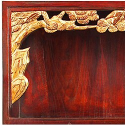 Handmade Gold-trim Wood Storage/ Display Cabinet