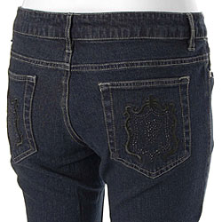 Suite Brand Junior's  Embroidered Pocket Jeans