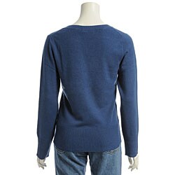 Lusso Women's V-neck Cashmere Sweater