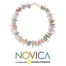 Silver 'Seventh Heaven' Pearl and Quartzite Choker (Thailand)