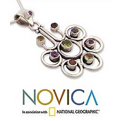 Amethyst and Citrine 'Bubbly' Necklace (India)