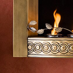 Bristol Antique Gold Wall Mount Fireplace