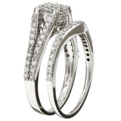14k White Gold 1ct TDW Diamond Wedding Ring Set (G-H, I2)