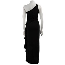 Betsey & Adam Women's One Shoulder Long Gown