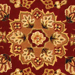 Handmade Tabriz Red/ Ivory Wool and Silk Runner (2'3 x 12')