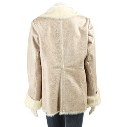 Dennis Basso Women's Faux Shearling Coat