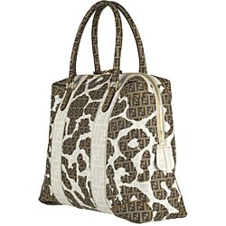 Fendi 'B Mix' Tobacco Zucca Large Tote