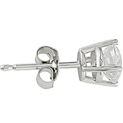 14k Gold 1ct TDW Round Traditional Diamond Stud Earrings (H-I, I1-I2)