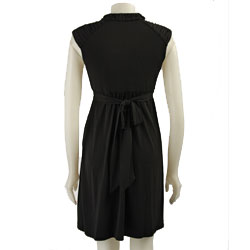 BCBG Paris Women's Button-down Ruffled Dress
