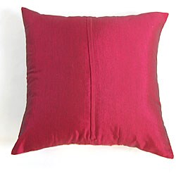 Decorative Silky Red Floral Cushion Cover